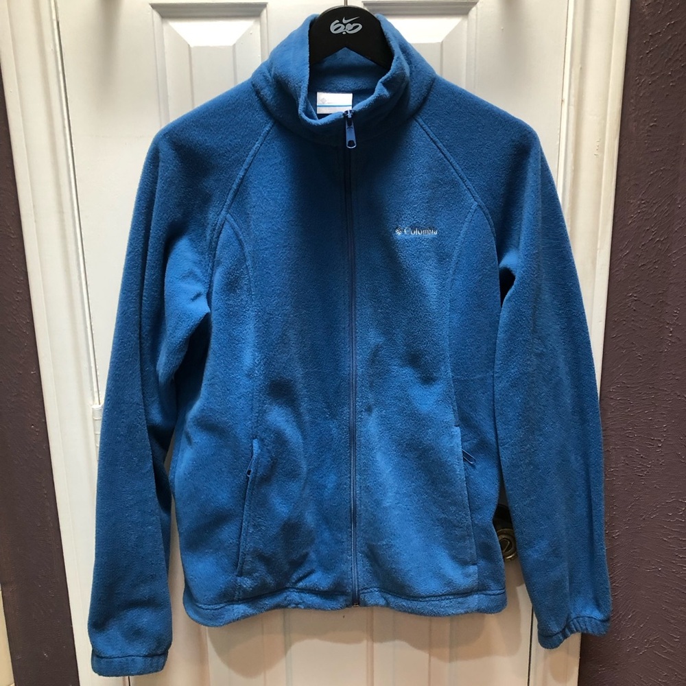 NWOT Columbia Blue Fleece Jacket - Picture 1 of 9